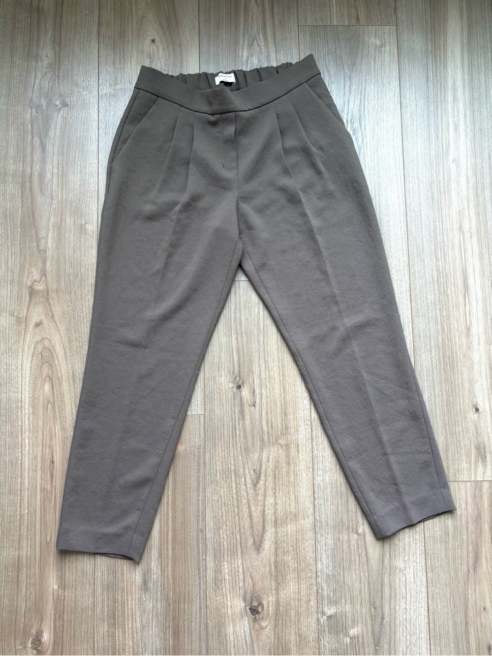 Babaton Cohen Pant | Size 4 | Rich Mocha Brown Pleated Dress Pants
